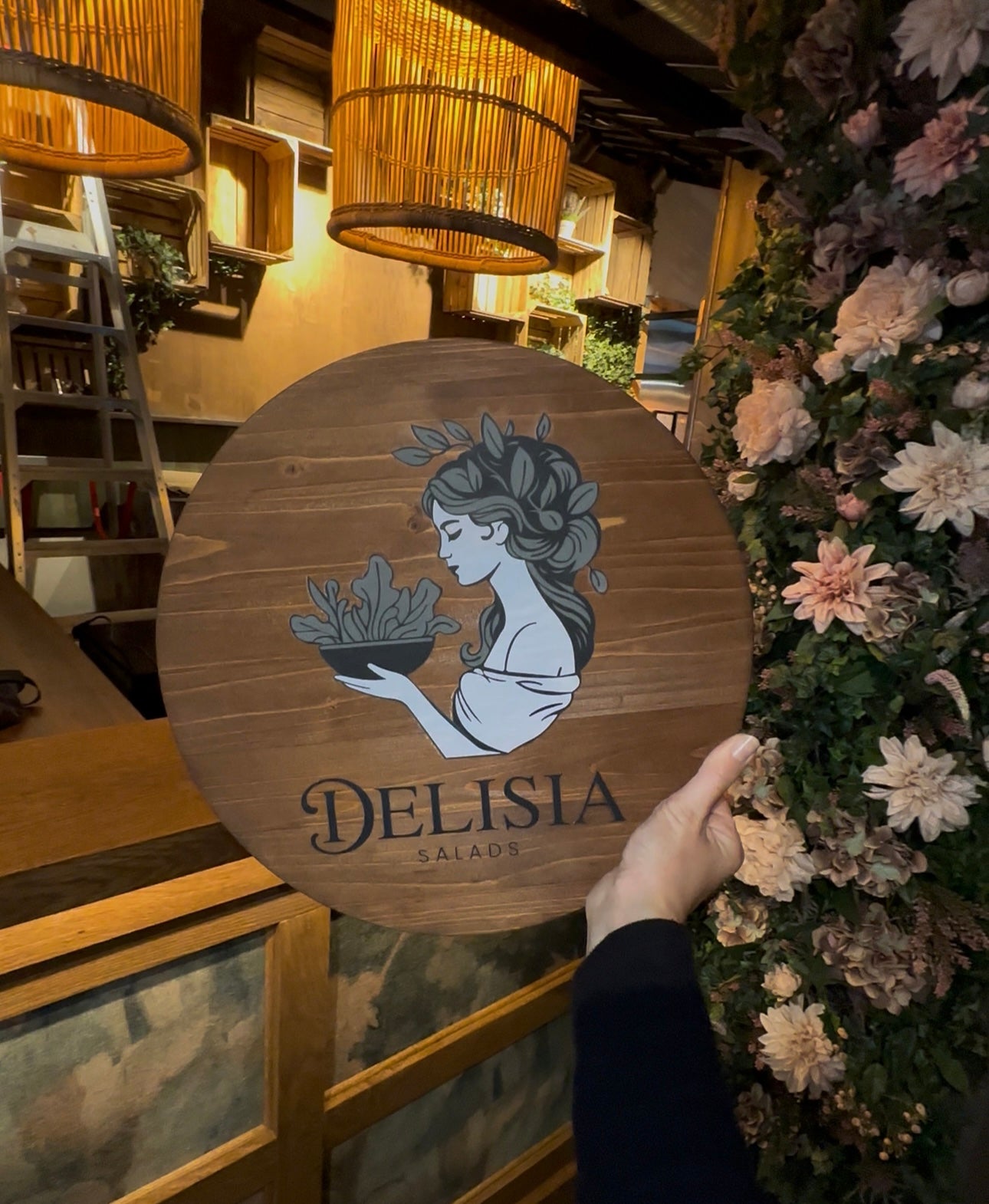 Skilti á matsölustað